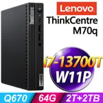 (商用)LENOVO THINKCENTRE M70Q (I7-13700T/64G/2TB+2TB SSD/W11P)