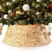 Christmas Tree Collar - Rustic Handcrafted Rattan Xmas Tree Collar for Artifi...