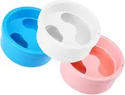 CRILSTYLEO Gel Nail Polish Remover Bowls Set of 3 Nail Soaking Bowls for Manicure Artistic Nails Cuticle Softener Nail Salon Supplies Home Use Material
