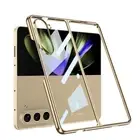 Plating Clear Rugged Protective Case w/ Screen Protector for Samsung Z Fold 5/6