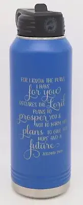 JEREMIAH 29:11 I know the plans ENGRAVE POLAR CAMEL 32 oz INSULATED WATER BOTTLE