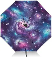 [RPLIFE] Galaxy Windproof Travel Umbrella, Lightweight Portable Automatic Open/close Umbrella for Women, Travel Umbrellas for Rain, Wind and Sun