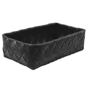 Icon Chef Flat Weave Rectangular Tray Black - Small