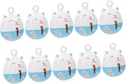 VILLFUL Cat Collar Pcs Cat Shape Bells Hole DIY Bells Pendants for Yard Wall Window Door Fireplaces