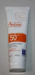 Avene Face & Body Lotion Mineral Sunscreen Face & Body Lotion SPF 50 4.2 Oz NEW