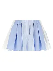 [Alexander Wang] Alexander Wang-Pleated Boxer Bermuda E Short Blu-Donna S Blue