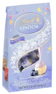 Lindt Lindor - BLUEBERRIES and CREAM White Chocolate Truffles - Best By 11/2025