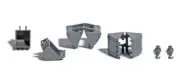BNIB OO / HO BUSCH 7799 DIGGER BUCKETS / EXCAVATOR SHOVELS - DEPOT ACCESSORIES