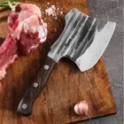Hand-Forged Stainless Steel Bone Axe, Heavy-Duty Butcher Cleaver Chef's Chopping