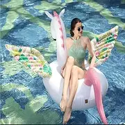 Swimming Floaty Inflatable Pool Float Pegasus Floating Bed Swimming Water Float Creative Look Pool Floats Water Floating Recliner Chair Ergonomic LWX