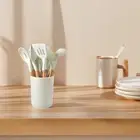 12Pcs Silicone Spatula Set Wooden Handle Non-Stick Spatula Set Kitchen Supplies