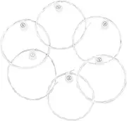 Kisangel 6Pcs Silver Plated Copper Guitar Strings Durable Acoustic Strings for Guitars Enhanced Tone Sustain for Fingerpicking Bending Replacement