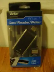 VIVITAR 50-IN-1 Card Reader/Writer SD/Micro SD/CF/XD Plug and Play Install NEW!