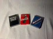 3 Unopened Playing Cards Captain Morgan Black, Bud Light & Coca-Cola