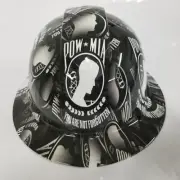 full brim hard hat custom hydro dipped IN POW/MIA YOU ARE NOT FORGOTTEN , USA