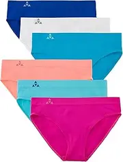 [Balanced Tech] Women's 6 Pack Seamless Hipster Brief Bikini Panties