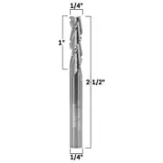1/4" Upcut Chipbreaker End Mill CNC Router Bit - 1/4" Shank - Yonico 36365-SC
