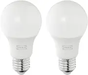 Ikea SOLHETTA LED Bulb E27 470 Lumen, Globe Opal White Pack of 2