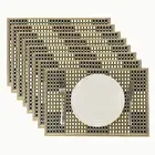 Set of 8 Pcs Placemats Rectangle Table Placemats Natural Anti-Slip Washable H...
