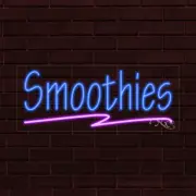 BRAND NEW "SMOOTHIES" w/UNDERLINE 30x12X1 INCH LED FLEX INDOOR SIGN 30201