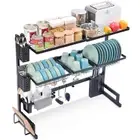 Over The Sink Dish Drying Rack, Adjustable Length(29.4"-37.4") Height, 3 Tier...