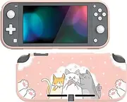 PlayVital Hungry Kitties Custom Protective Case for Nintendo Switch Lite, Soft TPU Slim Case Cover for Nintendo Switch Lite