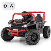 Costway Ride on Car UTV 12V Remote Car Toy w/USB Wireless Electric Vehicle Motor Red