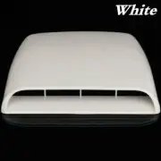 White Air Flow Intake Hood Vent Decor Cover fit for Car Bonnet Scoop Universal