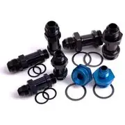 Aeroflow Carburettor Adapter - Male 3/8" Barb to 7/8" x 20, AF700-01BLK