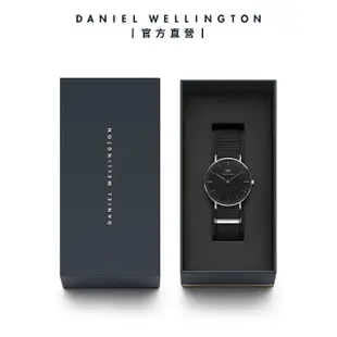 【Daniel Wellington】DW 手錶 Classic Cornwall 40mm寂靜黑織紋錶(兩色 DW00100148)