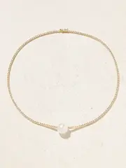 [Mizuki] Mizuki - 18-karat Gold, Diamond And Pearl Necklace - One size One size Gold