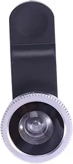Mikinona 3 1 Macro Lens for Smartphones Enhanced Wide Angle Fisheye Camera Lens with Clip Compatible with All Mobile Phones Silver