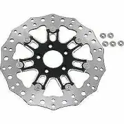 Arlen Ness Black 7 Valve Two-Piece Floating Front Brake Rotor for Touring
