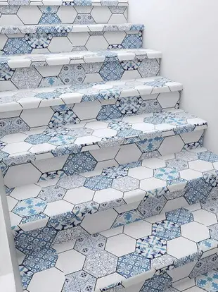 加厚耐磨地貼樓梯翻新防水防滑貼紙走廊地面廚房瓷磚壁紙自粘墻紙