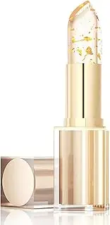 Transferproof Color Changing Lipstick with Gold Foil, Gold Foil Ph Color Changing Lipstick, Glossy Lip Gloss Clear, 24 Hours Moisturizing. (1pcs)