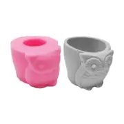 Cute Owl Flower Pot Silicone Resin Mold Epoxy Resin Casting Succulent Pot Mold