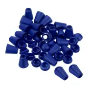 Bell End Stopper Cord Rope Lock for Drawstring Bag, Dark Blue 20pcs