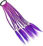 COMPUKAS Ponytail Extension Braid Wig Creative Braided Hair Decoration for Lightweight Hair Accessory for Parties and Photos Easy to Secure and Wear