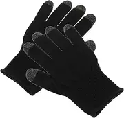 ASAKKURA 1 Pair Gaming Touch Screen Gloves Machine Tools Accessory Wrench Punch Tools Brooch Display Cabinet Mobile Phone Controller Chicken Controller Touch Screen Controller Spandex Black