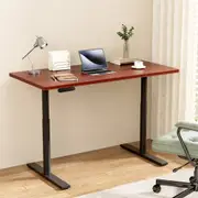 Electric Standing Desk Motorised Adjustable Sit Stand Desks Black Walnut