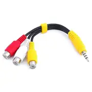 Dhrs Sony TV Video Av Component Adapter Cable Replacement, 3.5mm to 3 Rca Av Input Adapter