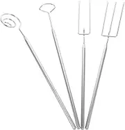 HAKIDZEL 4pcs Stainless Steel Fondue Fork Set Chocolate Dipping Tools for Cheese Hot Pot Dessert Ergonomic Design for Comfortable Handling for Dinner Parties and Entertaining
