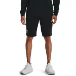 【UNDER ARMOUR】UA 男 RIVAL TERRY 短褲_1361631-001(黑色)