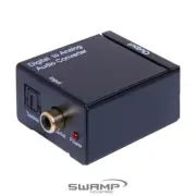 Dynalink Digital Audio To Stereo Audio Converter Toslink Coaxial to Stereo RCA