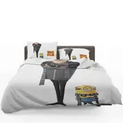 v4011 Bed Sheets Despicable Me 3 Movie Gru Stuart Duvet Cover Set Bedding Pillowcase Bed Sheets IU4011