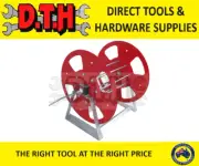 INDUSTRIAL STEEL FIRE HOSE REEL 19MM (3/4'') X 60M CAPACITY WITH BARB FITTINGS