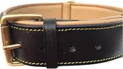 Soft Touch Collars Black Genuine Leather Padded Dog Collar with Heavy Duty Brass Buckle, Size XLarge, 28" Long x 1.75" Wide, Neck Size 22" to 25" Inches