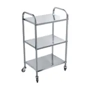 Randy & Travis Machinery 3 Tiers Food Trolley Cart Stainless Steel Utility Kitchen Dining Service Kitchen Carts