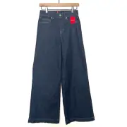 Spanx SpanxShape EveryWear Wide Leg Jeans in Raw Indigo Women
