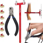 SOPOGER Archery Bow Square Nocking Points Pliers Bow String Knock Kit T Shape Bow Square Turning Ruler Tool D Loop Nocking Buckle Pliers for Recurve Compound Bow Accessories